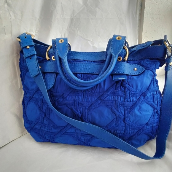 Stuart weitzman  blue leather and embroidered  hobo luxury bag - Picture 10 of 16
